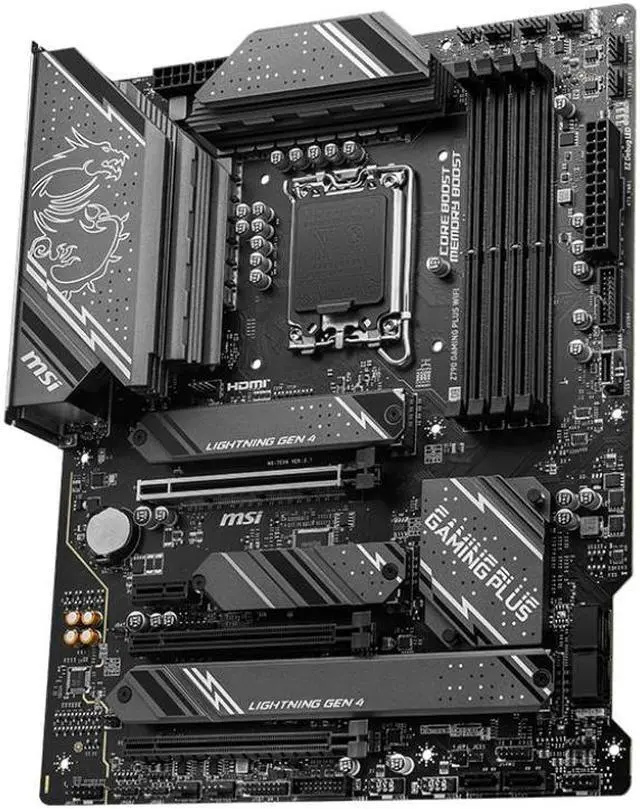 Alt view image 3 of 5 - MSI Z790 GAMING PLUS WIFI LGA 1700 Intel Z790 SATA 6Gb/s ATX DDR5 PCI-E x16 slot Wi-Fi 6E 2.5Gbps LAN 4x M.2  EZ Debug LED Motherboard