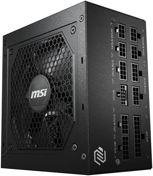 Alt view image 3 of 4 - MSI - MAG A850GL PCIE 5.0, 80 GOLD Fully Modular Gaming PSU, 12VHPWR Cable, ATX 3.0 Compatible, 850W Power Supply