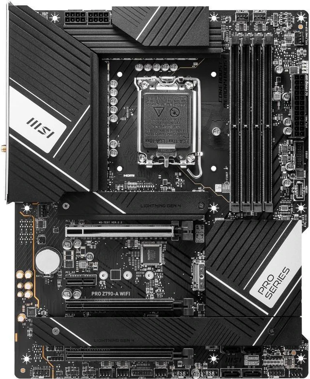 Alt view image 2 of 5 - MSI PRO Z790-A WIFI LGA 1700 Intel Z790 SATA 6Gb/s DDR5 ATX Motherboard