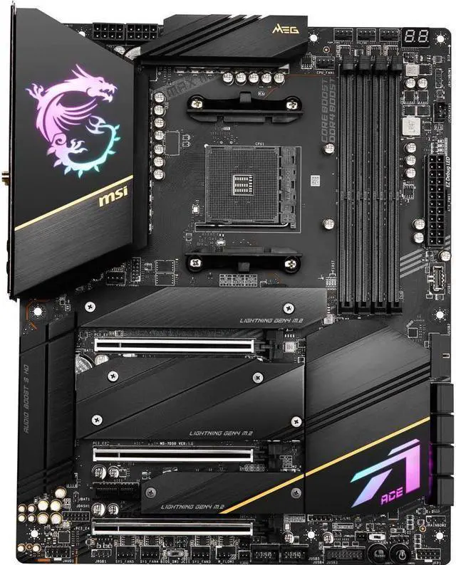Alt view image 2 of 5 - MSI MEG X570S ACE MAX AM4 AMD X570 SATA 6Gb/s USB 3.0 ATX AMD Motherboard