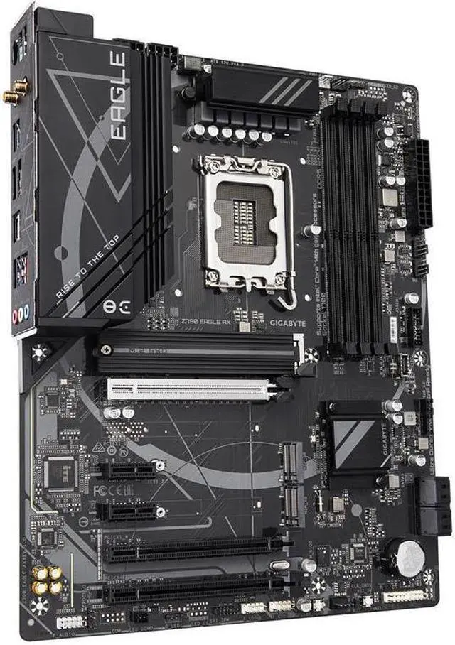 Alt view image 4 of 5 - GIGABYTE Z790 EAGLE AX LGA 1700 Intel Z790 ATX Motherboard with DDR5, M.2, PCIe 5.0, USB 3.2 Gen2X2 Type-C, Intel Wi-Fi 6E, 2.5GbE LAN, Q-Flash Plus, EZ-Latch