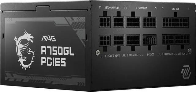 Alt view image 4 of 8 - MSI - MAG A750GL PCIE 5.0, 80 GOLD Fully Modular Gaming PSU, 12VHPWR Cable, ATX 3.0 Compatible, 750W Power Supply, 10 Year Warranty