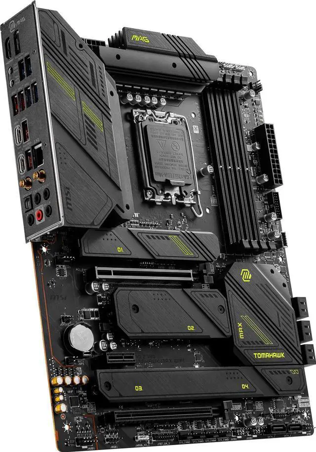 Alt view image 3 of 4 - MSI MAG Z790 TOMAHAWK MAX WIFI LGA 1700(14th,13th,12th Gen) DDR5 ATX 8x SATA 6G  4x M.2  Wi-Fi 7  Bluetooth 2.5Gbps LAN Motherboard