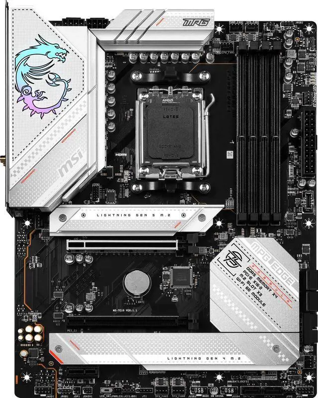 Alt view image 2 of 9 - MSI MPG B650 EDGE WIFI AM5 AMD B650 SATA 6Gb/s DDR5 Ryzen 7000 ATX Motherboard