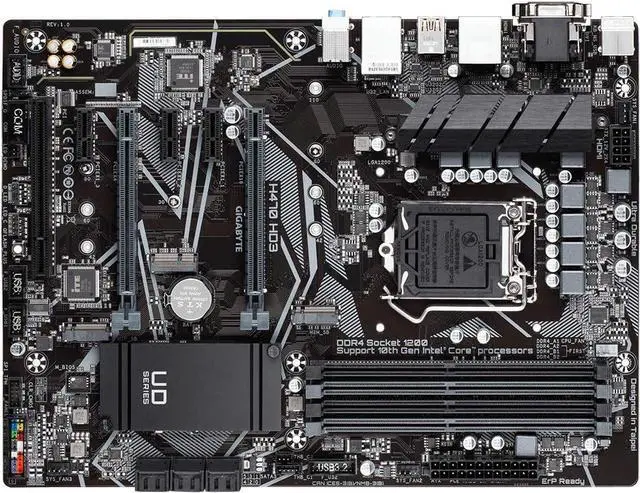 Alt view image 2 of 5 - GIGABYTE H470 HD3 LGA 1200 Intel H470 ATX Motherboard with Dual M.2, SATA 6Gb/s, USB 3.2 Gen 2