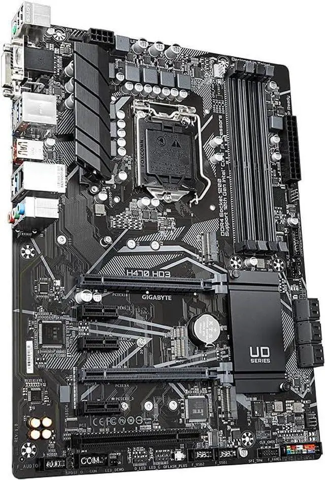 Alt view image 4 of 5 - GIGABYTE H470 HD3 LGA 1200 Intel H470 ATX Motherboard with Dual M.2, SATA 6Gb/s, USB 3.2 Gen 2