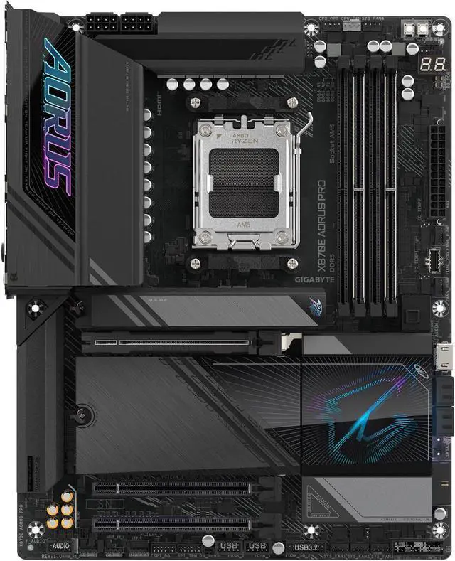 Alt view image 2 of 8 - GIGABYTE X870E AORUS PRO AM5 LGA 1718, ATX, DDR5, 4x M.2, PCIe 5.0, USB4, Wi-Fi 7, 2.5GbE LAN, EZ-Latch