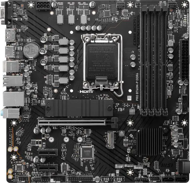Alt view image 4 of 5 - MSI PRO B760M-P DDR4 LGA 1700 Intel B760 SATA 6Gb/s Micro ATX Motherboard