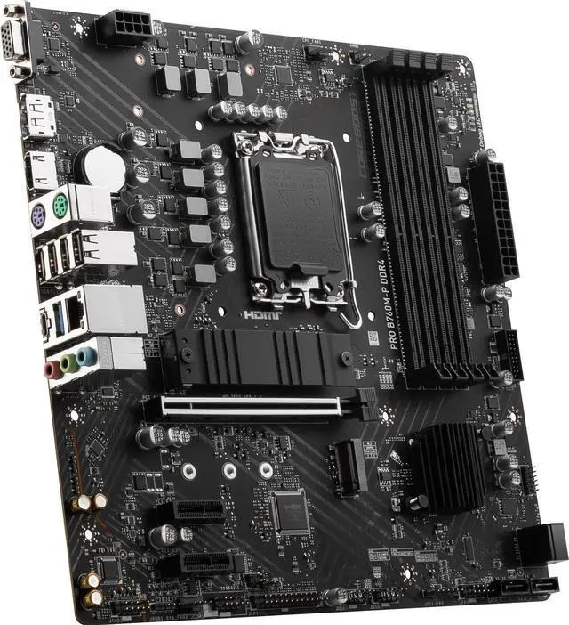 Main image of MSI PRO B760M-P DDR4 LGA 1700 Intel B760 SATA 6Gb/s Micro ATX Motherboard