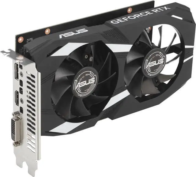Alt view image 3 of 5 - ASUS Dual NVIDIA GeForce RTX 3050 6GB OC Edition Gaming Graphics Card - PCIe 4.0, 6GB GDDR6 Memory, HDMI 2.1, DisplayPort 1.4a, 2-slot Design, Axial-tech Fan Design, 0dB Technology, DUAL-RTX3050-O6G