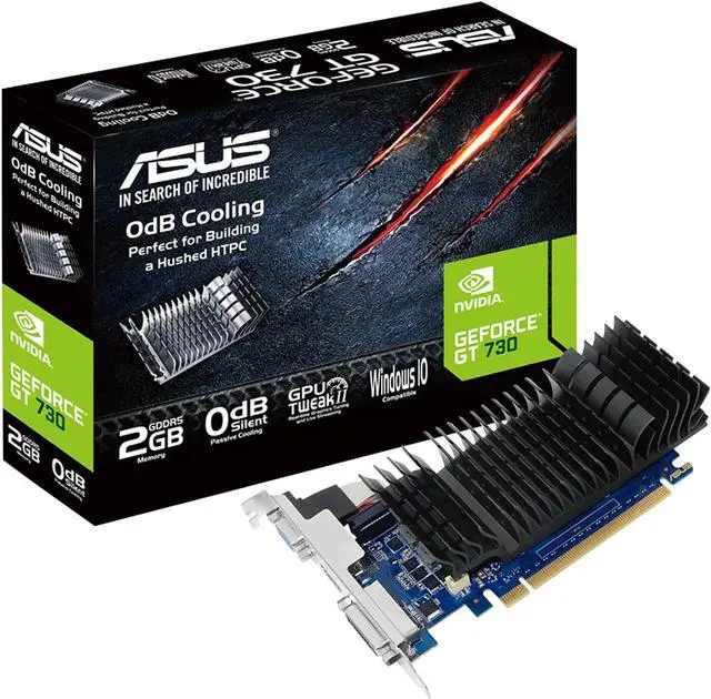 Main image of ASUS GeForce GT 730 2GB GDDR5 PCI Express 2.0 Low Profile Graphics Card GT730-SL-2GD5-BRK