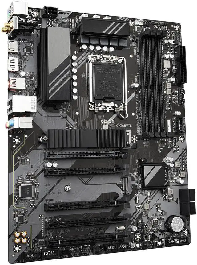 Alt view image 3 of 5 - GIGABYTE B760 DS3H AX V2 LGA 1700 Intel B760 ATX Motherboard with DDR5, Dual M.2, PCIe 4.0, USB 3.2 Gen 2x2 Type-C, WiFi 6, 1GbE LAN, Q-Flash Plus, EZ-Latch
