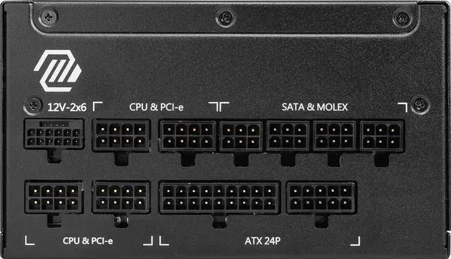 Alt view image 3 of 6 - MSI - MAG A1250GL PCIE 5, 80 GOLD Fully Modular Gaming PSU, 12V-2×6 Cable, ATX 3.1 & PCIE 5.1 Ready, 1250W Power Supply