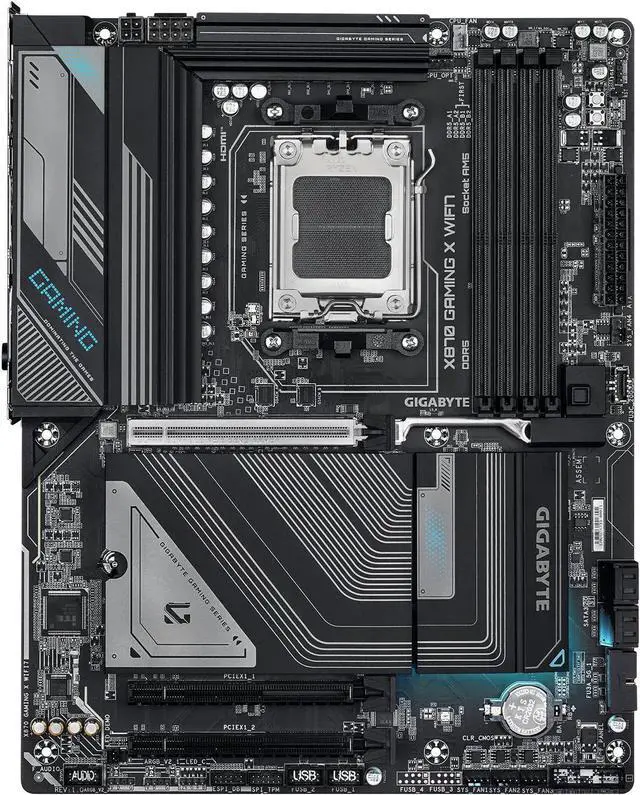 Alt view image 2 of 5 - GIGABYTE X870 GAMING X WIFI7 AM5 LGA 1718, ATX, DDR5, 4x M.2, PCIe 5.0, USB4, Wi-Fi 7, 2.5GbE LAN, EZ-Latch