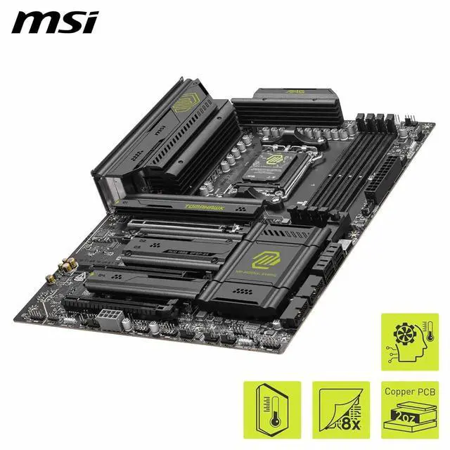 Alt view image 5 of 6 - MSI MAG MAG X870E TOMAHAWK WIFI AM5 AMD X870E SATA 6Gb/s M.2 DDR5 Wi-Fi 7 5G LAN ATX Motherboards