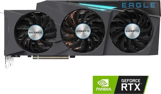 Alt view image 2 of 6 - GIGABYTE GeForce RTX 3080 EAGLE 12G Graphics Card, 3 x WINDFORCE Fans, 12GB 384-bit GDDR6X, GV-N3080EAGLE-12GD Video Card