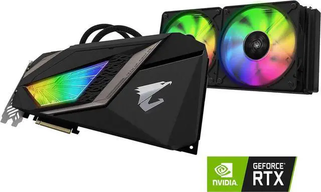 Alt view image 2 of 6 - GIGABYTE AORUS GeForce RTX 2080 XTREME WATERFORCE 8G Graphics Card, 240mm AIO with RGB Fans, 8GB 256-Bit GDDR6, GV-N2080AORUSX W-8GC Video Card