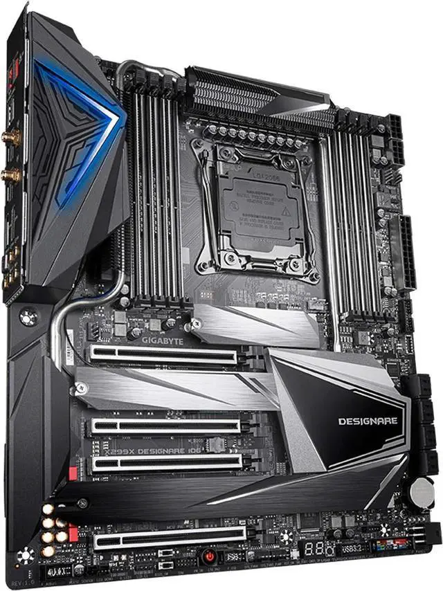 Alt view image 3 of 6 - GIGABYTE X299X DESIGNARE 10G LGA 2066 Intel X299 Extended ATX Intel Motherboard