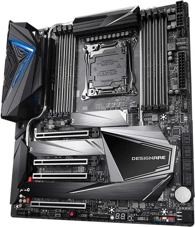 Alt view image 4 of 6 - GIGABYTE X299X DESIGNARE 10G LGA 2066 Intel X299 Extended ATX Intel Motherboard
