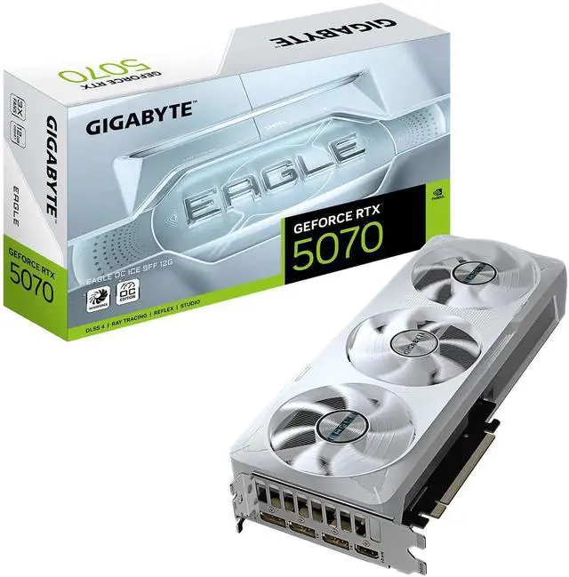 Main image of GIGABYTE Eagle GeForce RTX 5070 12GB GDDR7 PCI Express 5.0 ATX Graphics Card GV-N5070EAGLEOC ICE-12GD