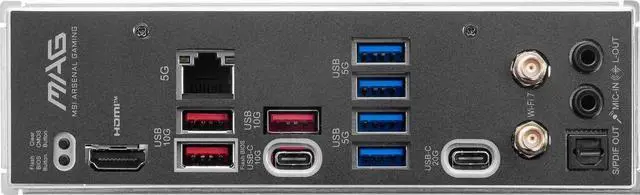 Alt view image 6 of 6 - MSI MAG B850M Mortar WiFi Motherboard, mATX - Supports AMD Ryzen 9000/8000 / 7000 Processors, AM5-60A SPS VRM, DDR5 Memory Boost 8200+ MT/s (OC), PCIe 5.0 x16, M.2 Gen5, Wi-Fi 7, 5G LAN