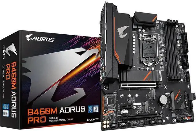 Main image of GIGABYTE B460M AORUS PRO LGA 1200 Intel B460 Micro-ATX Motherboard with Dual M.2, SATA 6Gb/s, USB 3.2 Gen 1