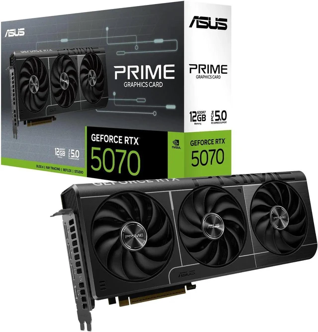 Refurbished: ASUS PRIME GeForce RTX 5070 12GB 192-Bit GDDR7 PCI