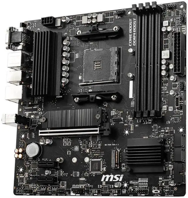 Alt view image 3 of 5 - MSI B550M PRO-VDH Micro-ATX Motherboard - AMD AM4, Ryzen 5000/4000/3000 Ready, PCIe 4.0, Dual M.2, USB 3.2 Gen 1, 2.5G LAN, Realtek Audio