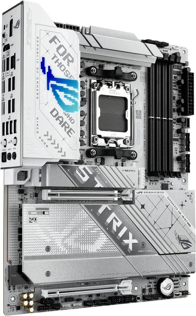 Alt view image 3 of 8 - ASUS ROG STRIX X870-A GAMING WIFI AMD AM5 X870 ATX motherboard 16+2+2 power stages, Dynamic OC Switcher, Core Flex, DDR5 AEMP, WiFi 7, 4x M.2, PCIe 5.0, Q-Release Slim, USB4, AI OCing & Networking