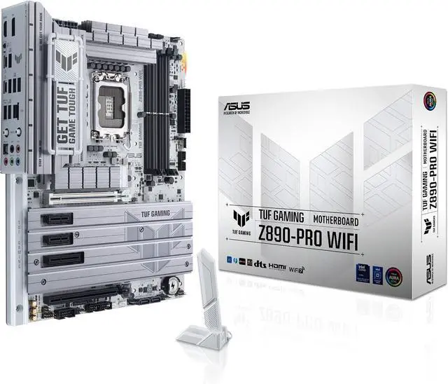 Main image of ASUS TUF Gaming Z890-PRO WiFi Z890 LGA 1851 ATX Motherboard, Intel® Core Ultra Series 2 Ready, Advanced AI PC-Ready, 16+1+2+1 Stages, DDR5, PCIe® 5.0, Thunderbolt 4 Type-C, 4X M.2, Wi-Fi 7, 2.5Gb