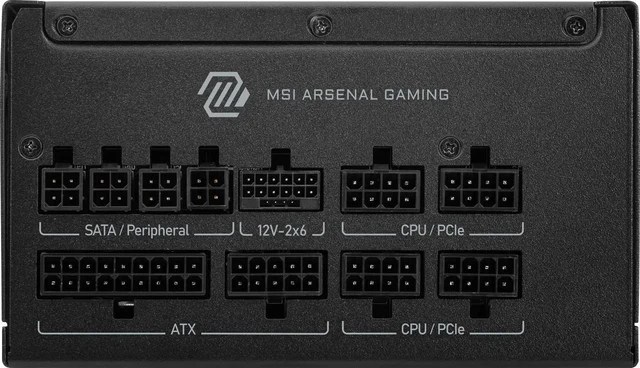 Alt view image 4 of 5 - MSI MAG A1000GLS PCIE5, Fully Modular Compact Gaming 1000W Power Supply, 80+ Gold, ATX 3.1 & PCIe 5.1 Ready, Dual-color 12V-2x6 cable, Low-Noise, Embossed Jacket Cables