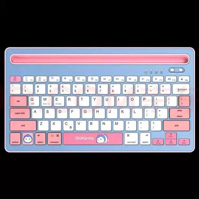Main image of QQfamily QK300 Wireless Bluetooth keyboard [PINK]