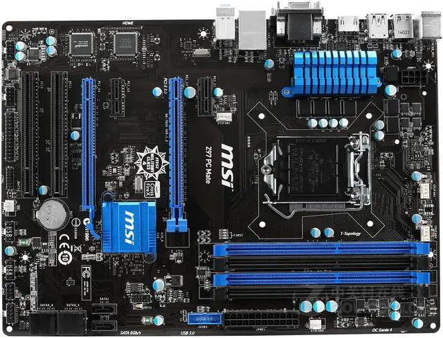 Alt view image 7 of 9 - MSI Z97 PC Mate LGA 1150 Intel Z97 HDMI SATA 6Gb/s USB 3.0 ATX Intel Motherboard