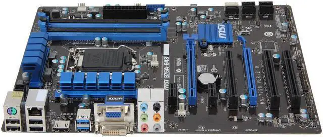Alt view image 4 of 5 - MSI B75A-G43 LGA 1155 Intel B75 HDMI SATA 6Gb/s USB 3.0 ATX Intel Motherboard with UEFI BIOS