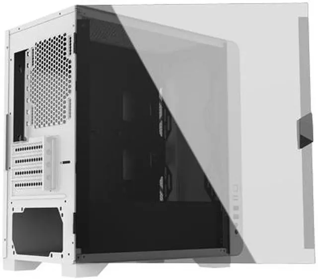 Alt view image 7 of 7 - Gamdias MARS E2, WHITE micro ATX pc case , USB 3.0, rear 120mm black fan, tempered glass side panel
