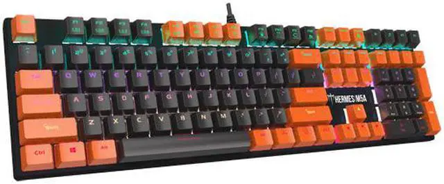Alt view image 5 of 5 - Gamdias Hermes M5A Mechanical Keyboard Passionate' Orange & 'Timeless' Grey keycaps with Blue Switches