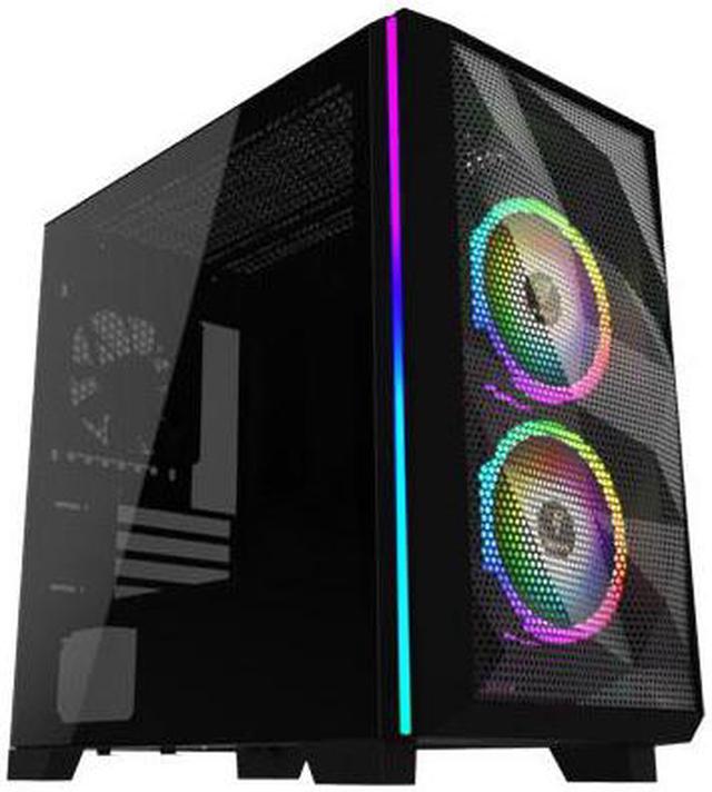 Main image of Gamdias ATHENA M2 LITE mesh case ITX mini-ITX mATX Micro-ATX, Tempered glass, 2x 120mm ARGB fans 5v-3pin sync, plus 1x 120mm rear fan.