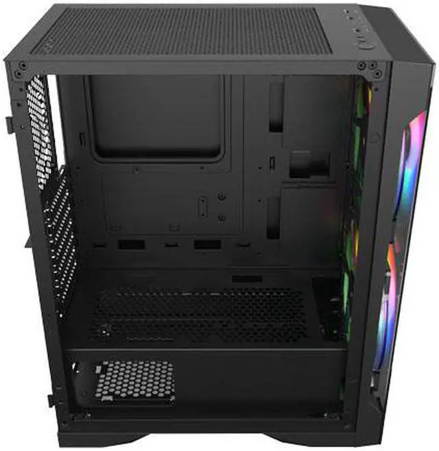 Alt view image 2 of 7 - Gamdias APOLLO E2 Elite, ARGB 200mm fans 5v 3pin sync, tempered glass side panel, ATX, 360mm radiator support