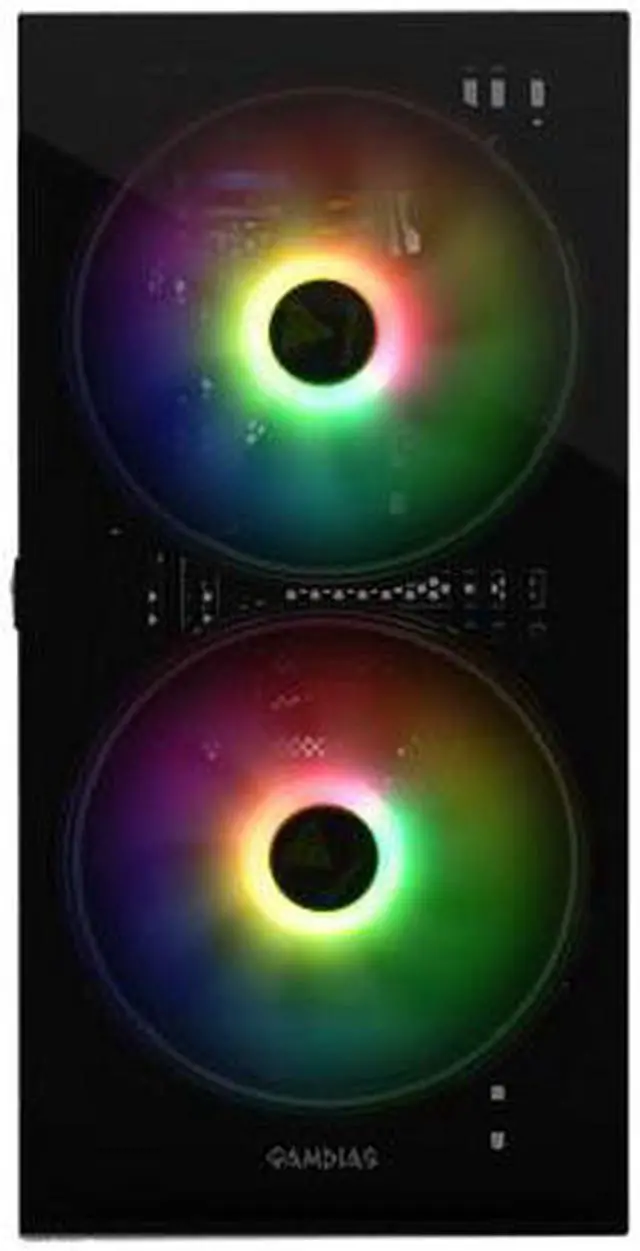 Alt view image 7 of 7 - Gamdias APOLLO E2 Elite, ARGB 200mm fans 5v 3pin sync, tempered glass side panel, ATX, 360mm radiator support