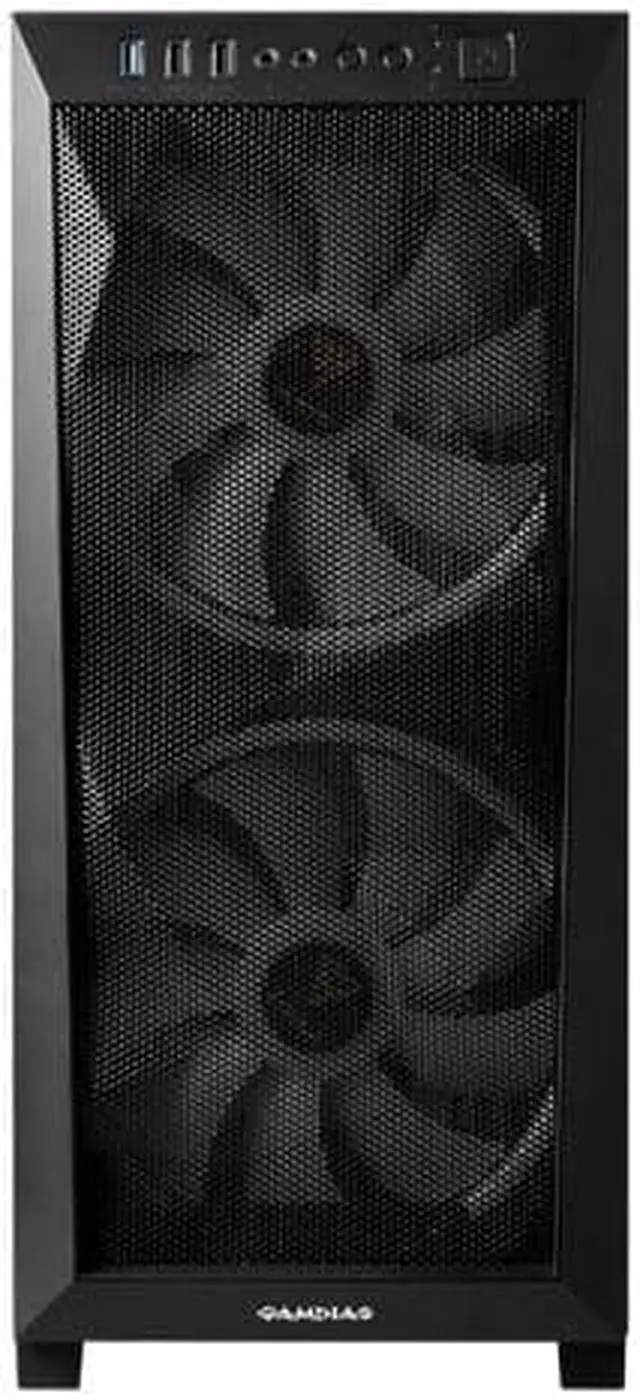 Alt view image 2 of 7 - Gamdias APOLLO M1 Elite, mesh, 2x 200mm ARGB fans 5v 3pin sync, tempered glass