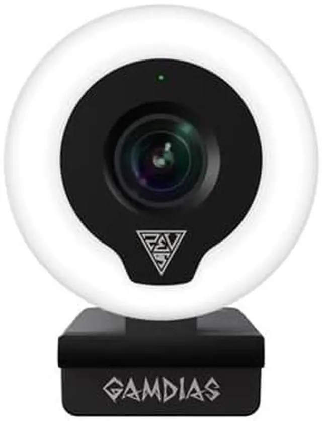 Alt view image 3 of 7 - Gamdias IRIS M1, Streaming Webcam, Ring Light 1080P HD 60fps, Built-in Microphone, USB Cam.