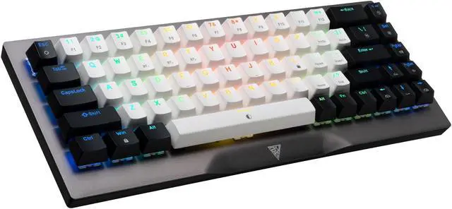 Alt view image 4 of 7 - Gamdias Hermes M4 HYBRID Wireless Mechanical Keyboard with Red Switches, USB-C, 2.5Ghz, Bluetooth
