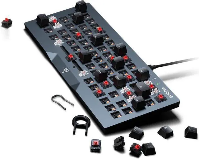Alt view image 2 of 6 - Gamdias HERMES M4 Hot Swappable 65% Mechanical Keyboard, RED Switch, static RGB Backlit.