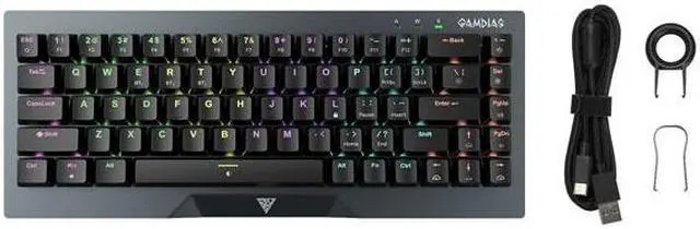 Alt view image 3 of 6 - Gamdias HERMES M4 Hot Swappable 65% Mechanical Keyboard, RED Switch, static RGB Backlit.
