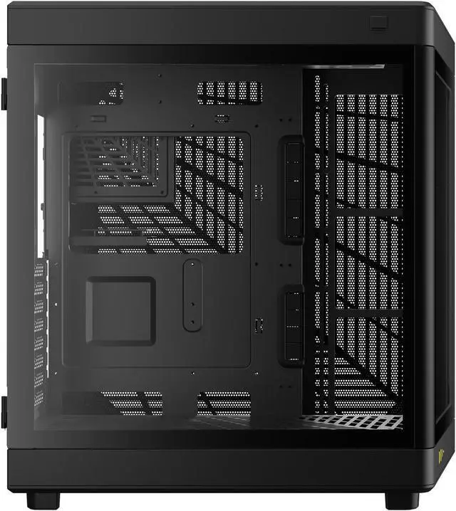 Alt view image 5 of 15 - Gamdias NESO P1, Black, Panoramic Tempered Glass ATX, Dual Chamber, Trapezoid Shaped