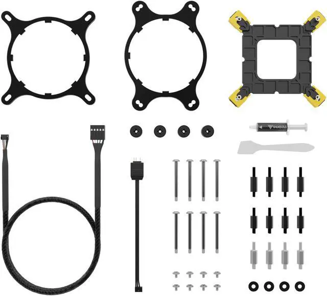 Alt view image 5 of 7 - Gamdias CHIONE M4-240 Liquid CPU cooler with 2.1" LCD display, 240mm AIO Radiator , PWM, ARGB 5v-3pin, LGA 1700 Ready / AM5 Compatible