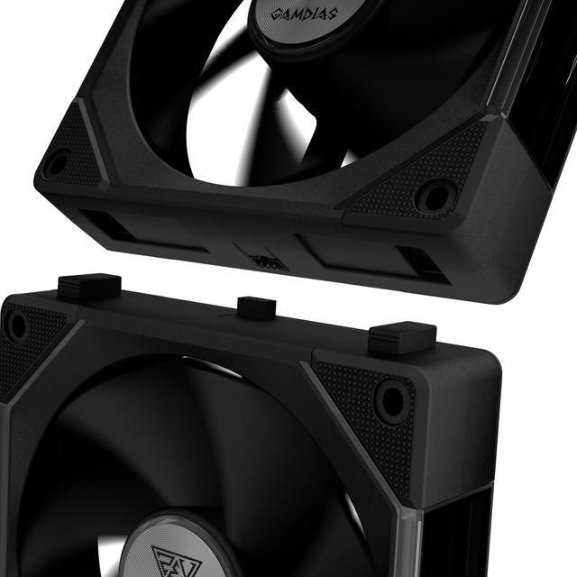 Alt view image 3 of 7 - Gamdias AEOLUS P2 120 cableless connection push/pull Fan blades infinity ARGB LED Daisy Chain 120mm PWM power, for PC Case