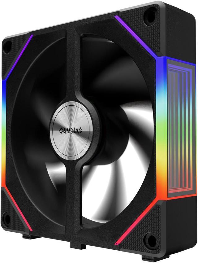 Alt view image 5 of 7 - Gamdias AEOLUS P2 120 cableless connection push/pull Fan blades infinity ARGB LED Daisy Chain 120mm PWM power, for PC Case