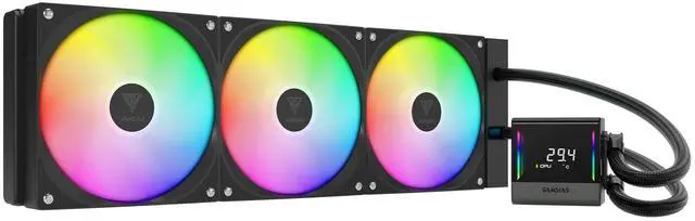Alt view image 6 of 7 - GAMDIAS CHIONE E4-420 cpu liquid cooler 420mm, w/ CPU temp display, Intel/AMD