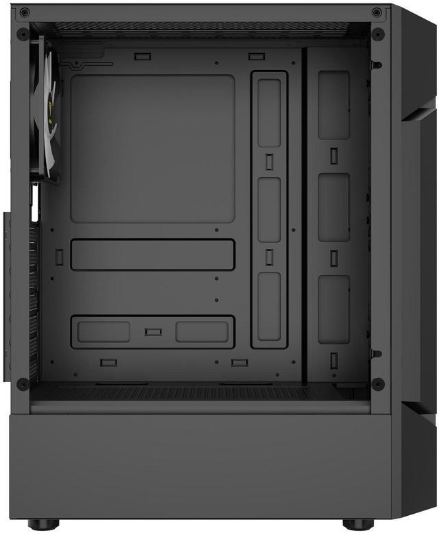 Alt view image 5 of 7 - Gamdias AURA GC7 ARGB, pixel mesh with 3 ARGB 120mm fans with 5v 3pin sync, tempered glass side-panel, USB 3.0, ATX, slim 188mm wide.